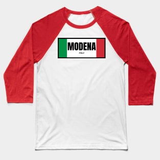 Modena City in Italian Flag Colors Baseball T-Shirt